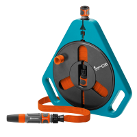 Шланг плоский Gardena Roll-Fix в касеті 15 м з комплектом для поливу (00756-20)