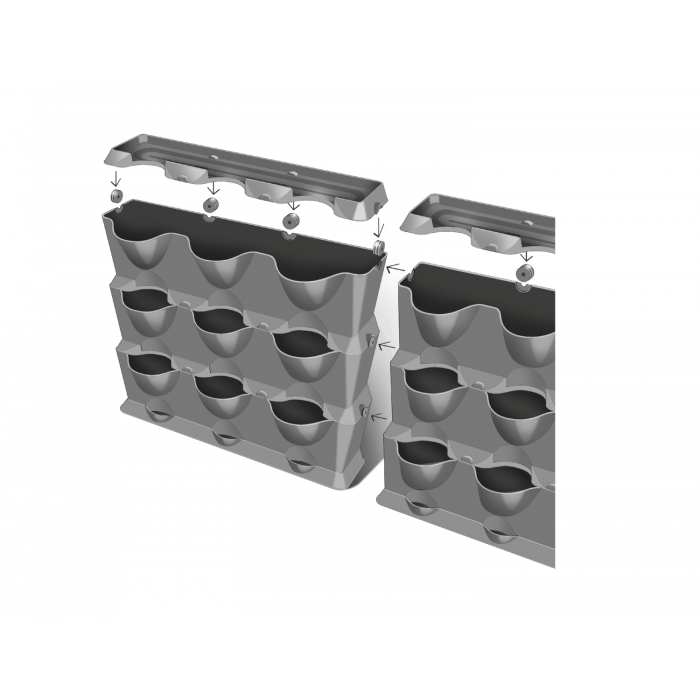 Комплект горщиків для мікрокраплинної поливу Gardena Micro-Drip-System NatureUp Set 5 Vertical з комплектом для поливу (13151-20)