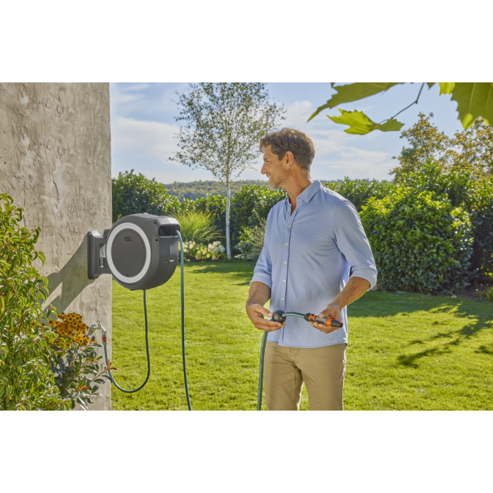 Котушка зі шлангом акумуляторна Gardena PowerRoll XL Automatic Solo 35 м (18642-55)
