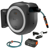 Котушка зі шлангом акумуляторна Gardena PowerRoll XL Automatic P4A Set 35 м (18642-20)