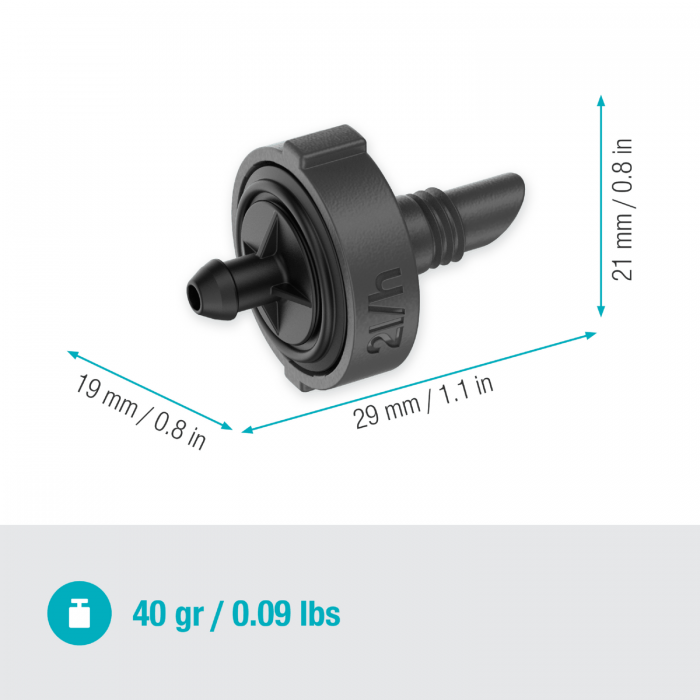 Крапельниця Gardena Micro-Drip-System кінцева вирівнююча тиск 2 л/год, 10 шт (13302-20)