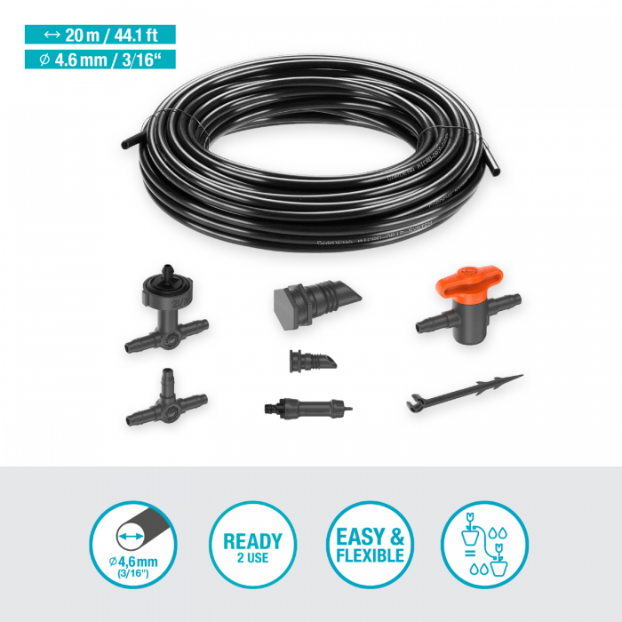Комплект поливу Gardena Micro-Drip-System Balcony Set на 15 рослин (13401-20)