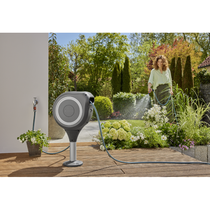 Котушка зі шлангом Gardena Terrace RollUp S Automatic наземна 15 м (18607-20)