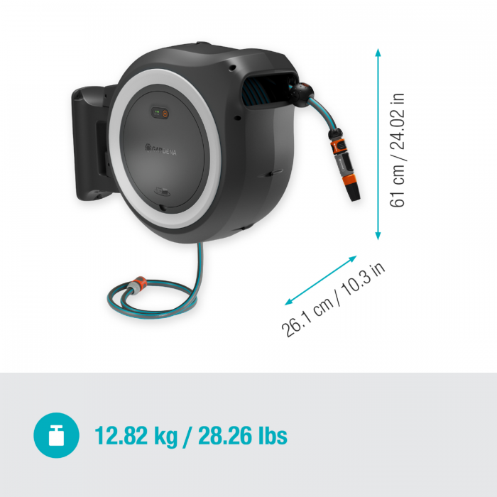 Котушка зі шлангом акумуляторна Gardena PowerRoll XL Automatic Solo 35 м (18642-55)