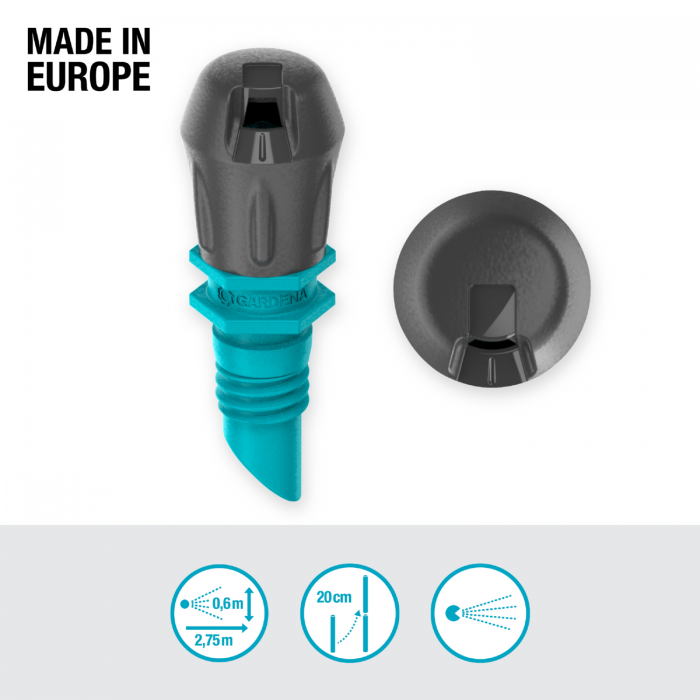 Мікронасадка Gardena Micro-Drip-System стрічкова одностороння, 5 шт (13318-20)
