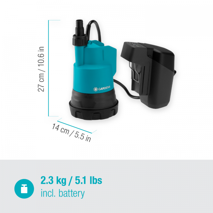 Акумуляторний насос для чистої води Gardena 2000/2 18V P4A Set (14600-20)