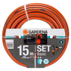 Шланг з комплектом для поливу від насоса Gardena Basic 19 мм (3/4 "), 15 м Set (18134-29)