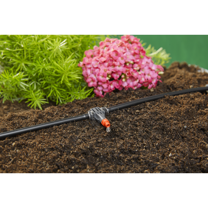 Комплект мікрокрапельного поливу Gardena Micro-Drip-System Starter Set M automatic для квіткових горщиків або вазонів з таймером Flex (13002-20)