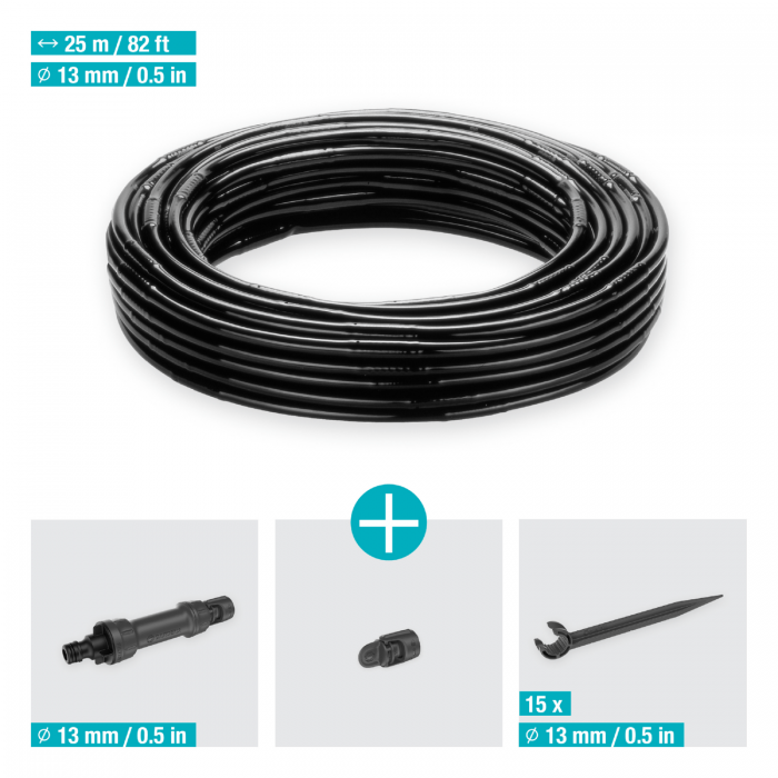 Комплект поливу Gardena Micro-Drip-System для рядного поливу 25 м, 1.6 л/год (13500-20)