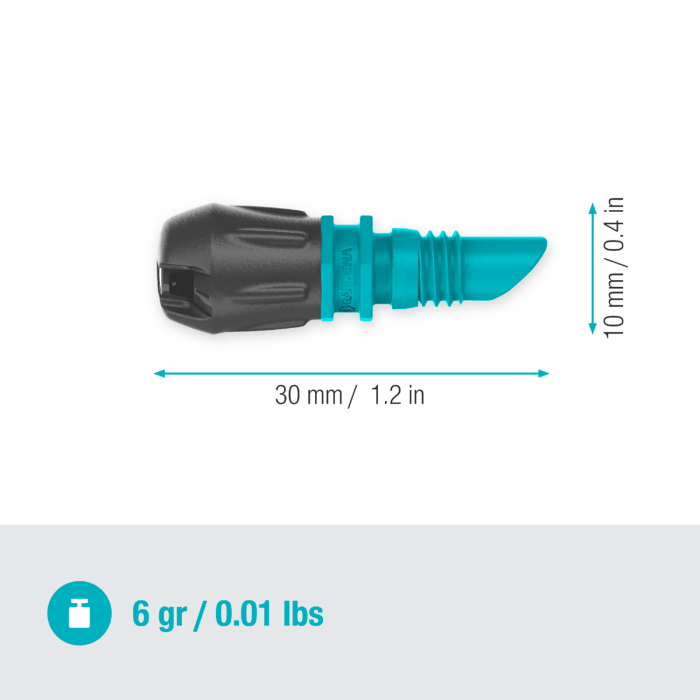 Мікронасадка Gardena Micro-Drip-System стрічкова одностороння, 5 шт (13318-20)