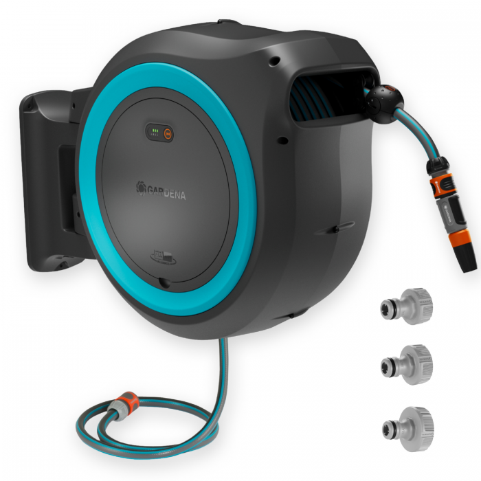 Котушка зі шлангом акумуляторна Gardena PowerRoll XL Automatic P4A Solo 35 м (18640-55)