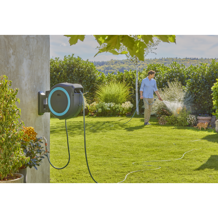 Котушка зі шлангом акумуляторна Gardena PowerRoll XL Automatic P4A Solo 35 м (18640-55)