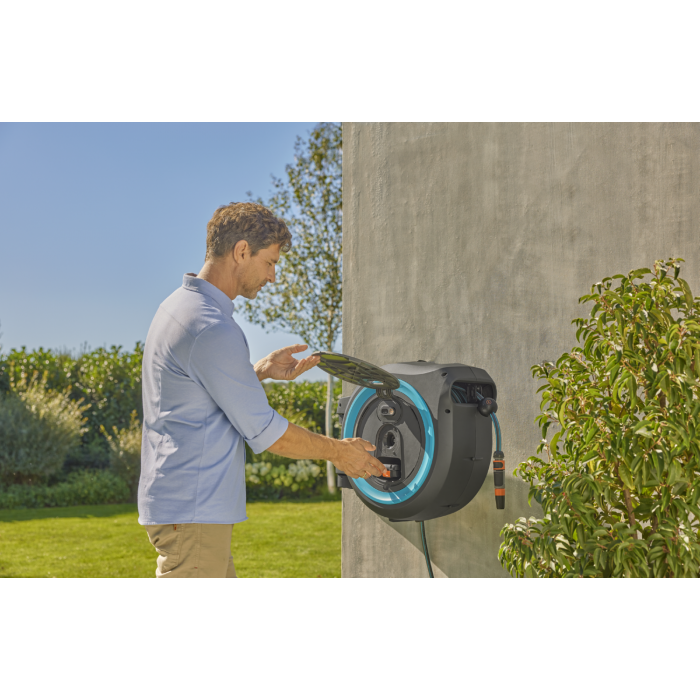 Котушка зі шлангом акумуляторна Gardena PowerRoll XL Automatic P4A Solo 35 м (18640-55)