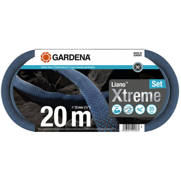 Текстильний шланг Gardena Liano Xtreme Set 13 мм (1/2"), 20 м (18470-20)