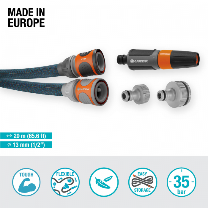Текстильний шланг Gardena Liano Xtreme Set 13 мм (1/2"), 20 м (18470-20)